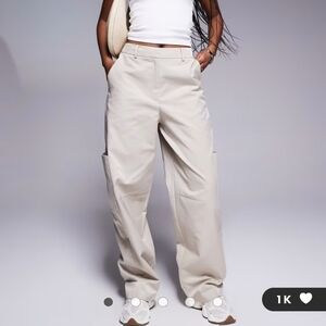 ASOS Cotton Wide Leg Cargo Pants